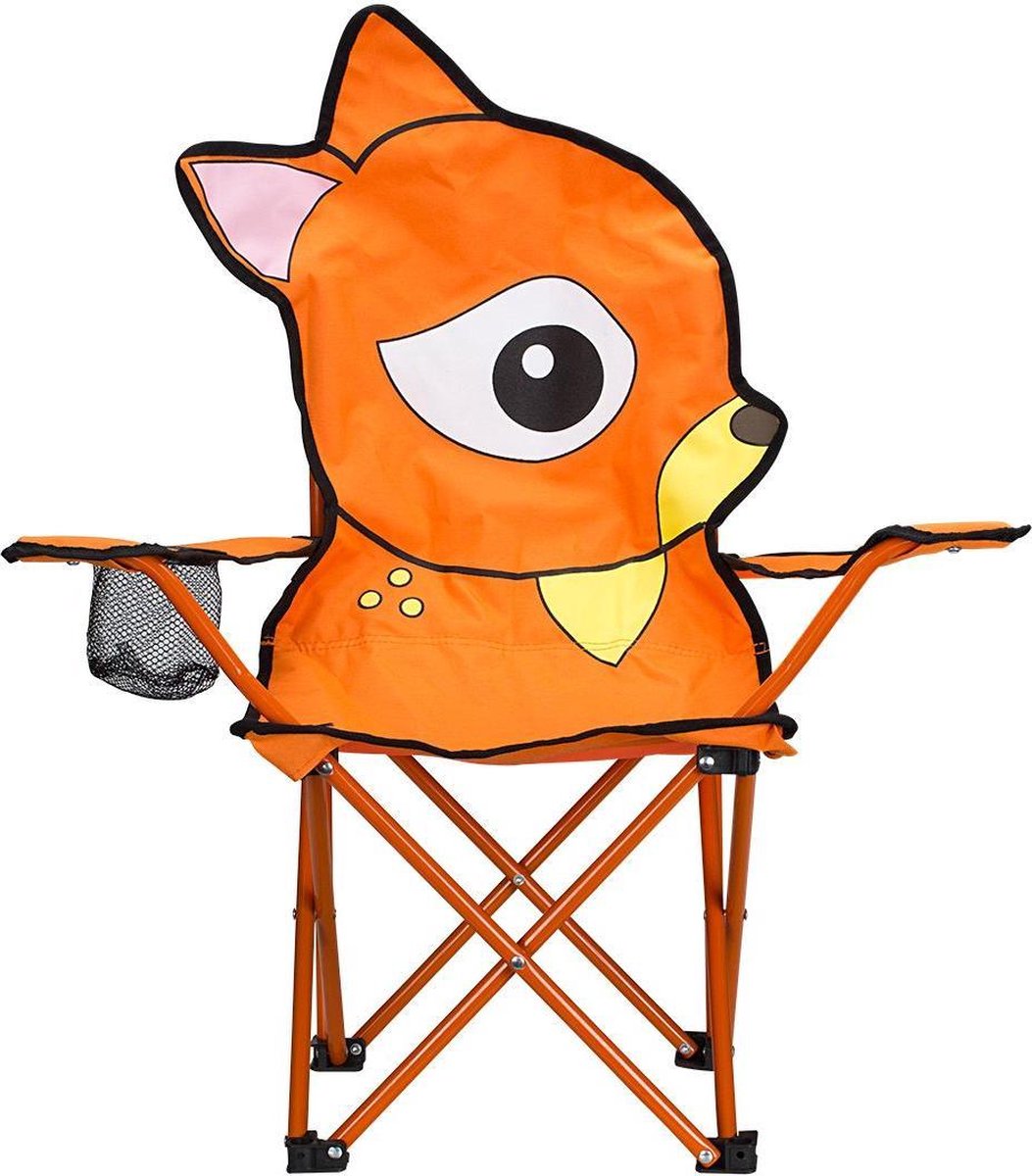 Abbey Junior Animal Comic Vouwstoel - Hertje - Oranje