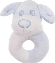 Soft Touch Rammelaar Puppy 12 Cm Wit/blauw