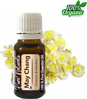 May Chang etherische Olie 10 ml | May Chang Oil | 100% PUUR | Bio | Essentiële olie Aromatherapie | Olie diffuser | Geschikt voor inname | Pure Naturals