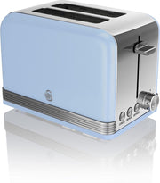 Swan Retro Broodrooster - 2 Sneden - Blauw