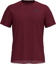 Odlo Bl Top Crew Neck S/S Millennium Linencool Heren Sportshirt - Zinfandel Melange - Maat XL