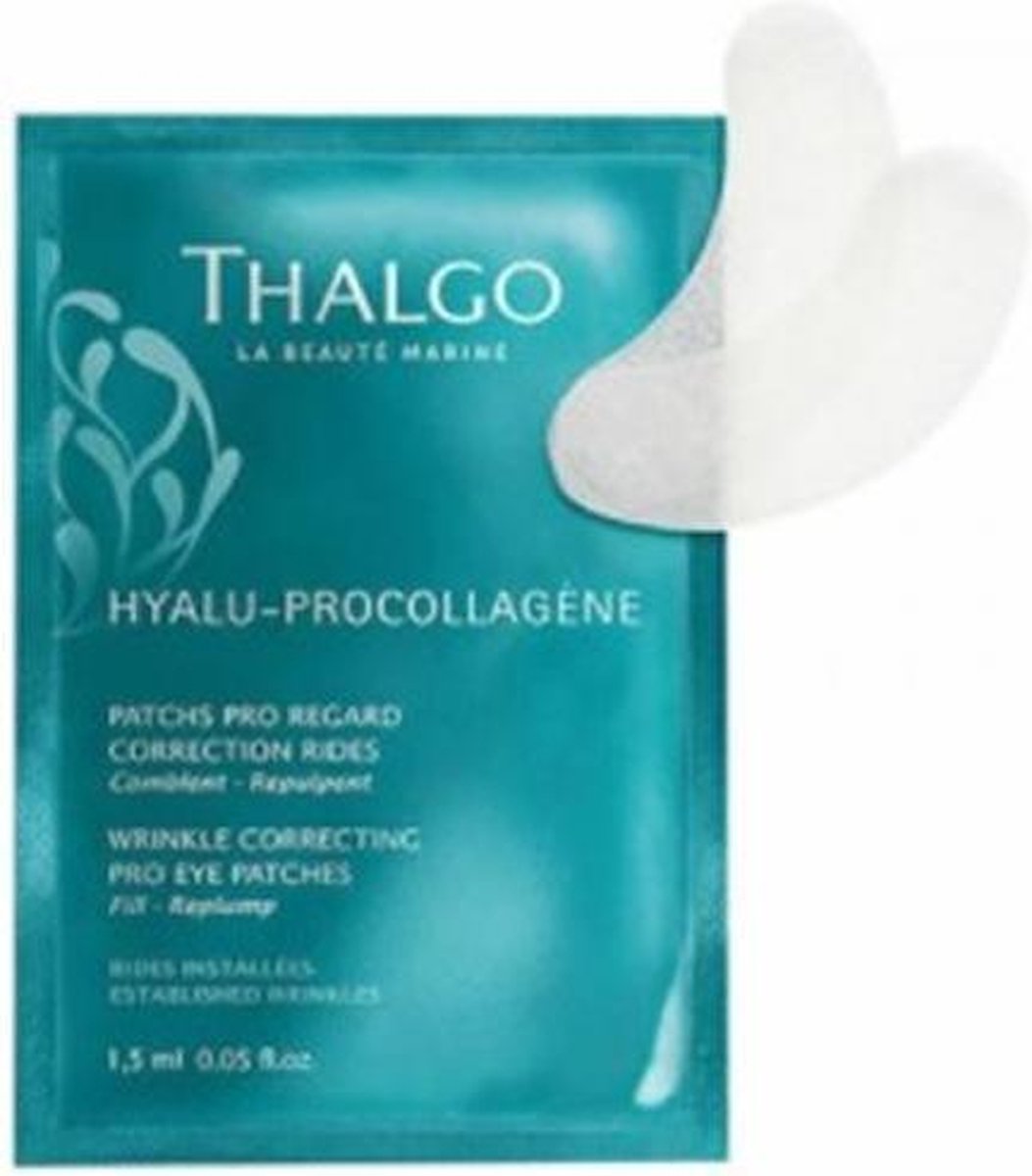 THALGO HYALU-PROCOLLAGENE WRINKLE CORRECTING EYE PRO PATCHES 8 X 2 eye patches