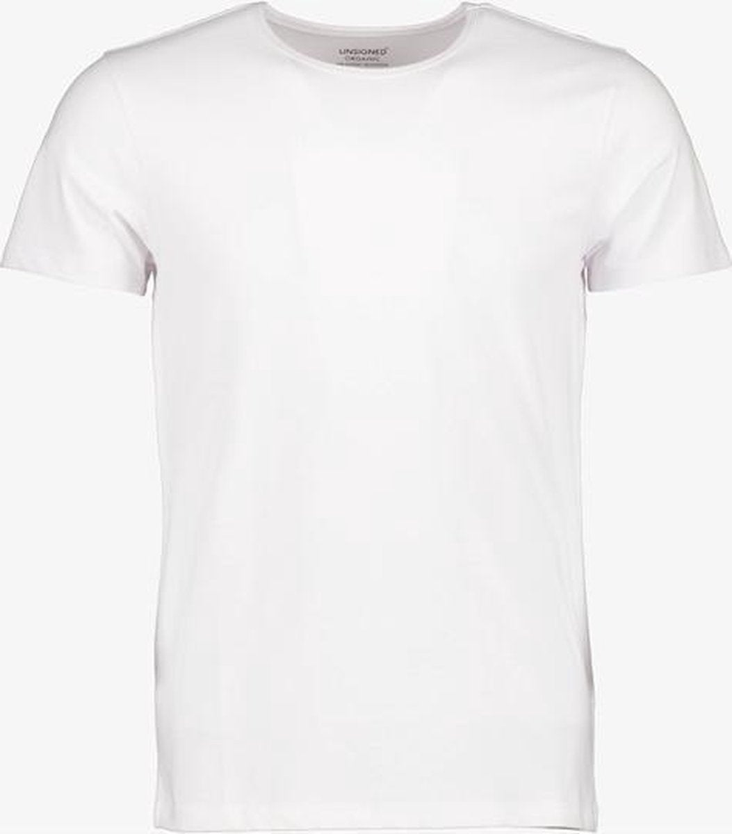 Unsigned heren T-shirt organic katoen - Wit - Maat 3XL