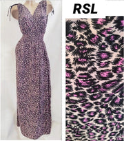 Dames jurk met panterprint one size 36-42 zwart/roze