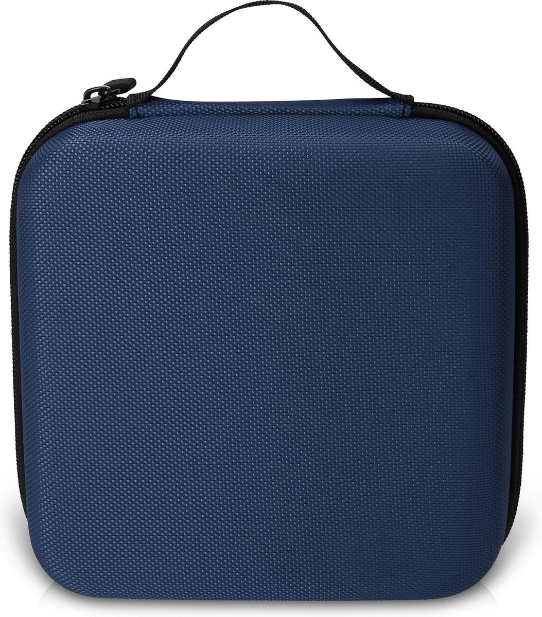 kwmobile Opbergtas voor Tonie-figuren - Nylon tas voor 20 Tonies - Harde opbergcase in donkerblauw