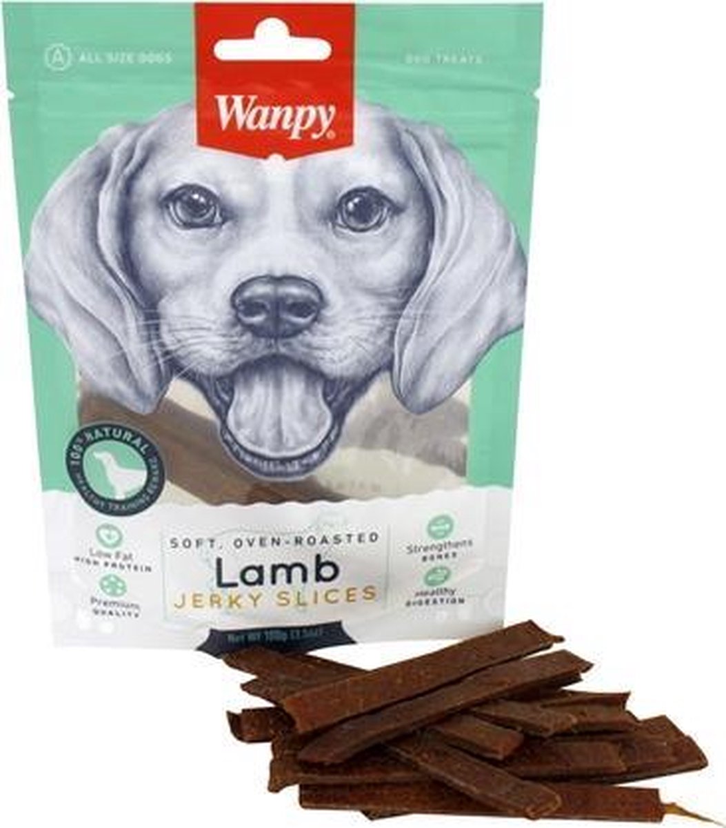 Wanpy soft oven-roasted lamb jerky slices - 100 gr - 1 stuks