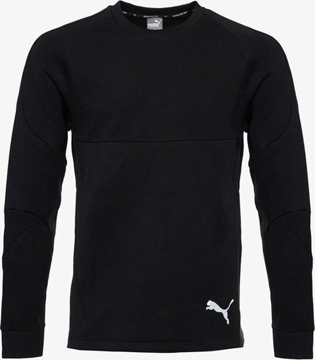Puma Evostripe Crew heren sweater - Zwart - Maat S