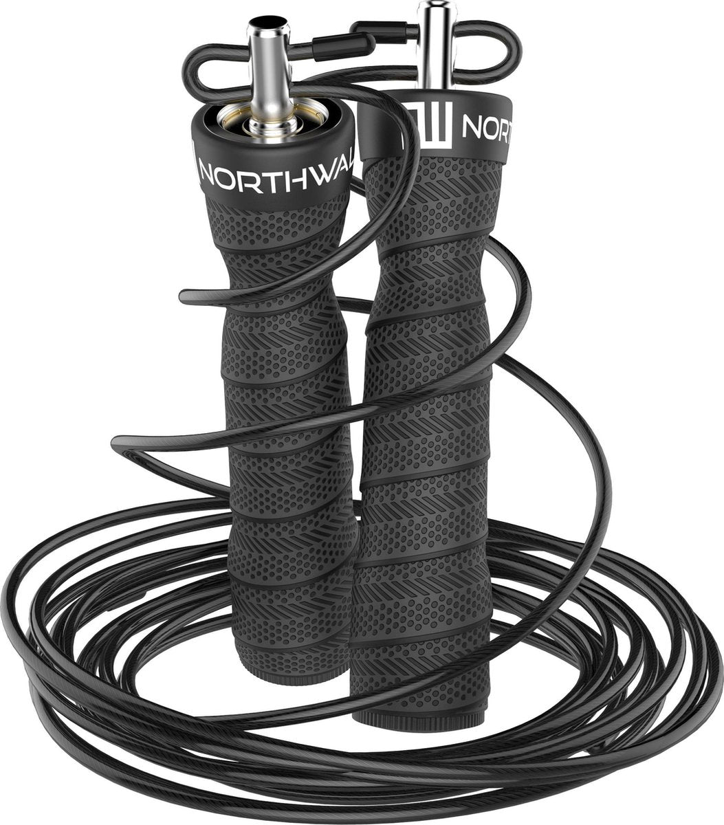 Northwall S1 - Springtouw - Professioneel Crossfit & Fitness Speed Rope - Jump Rope - Zwart