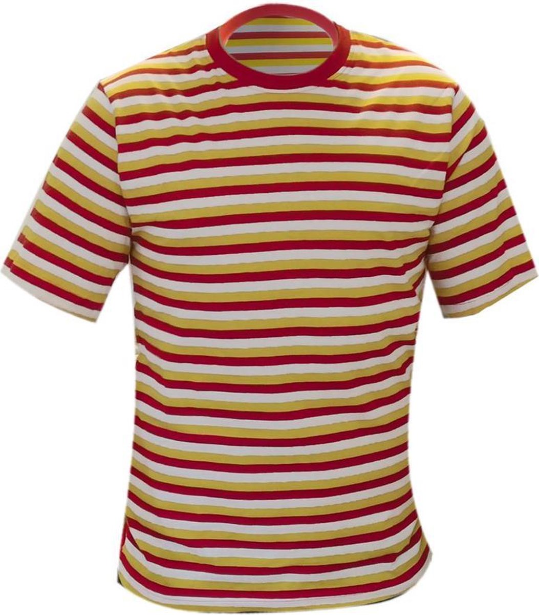 Oeteldonk dorus shirt | rood - wit - geel | Maat XL