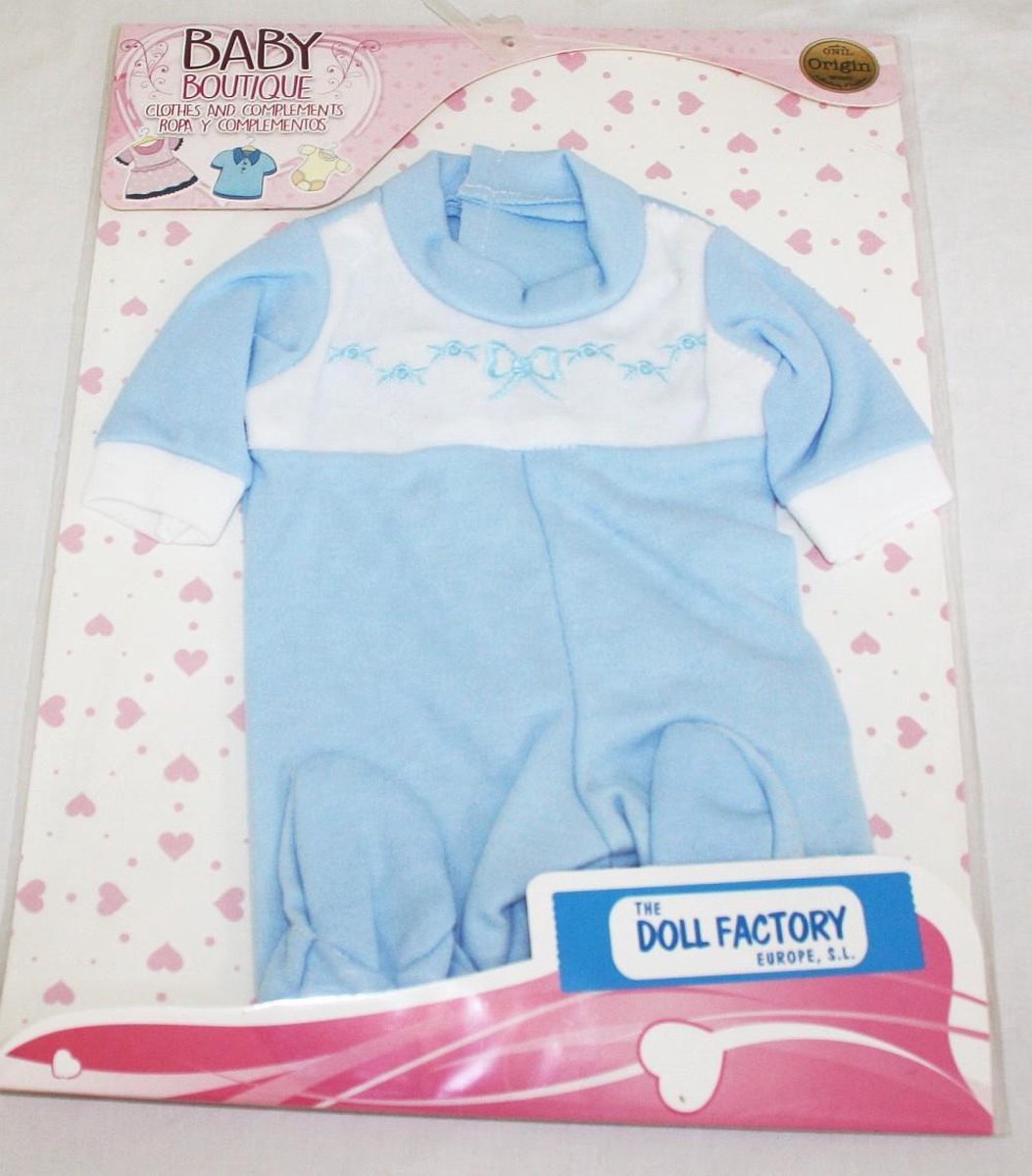 The Doll Factory Blauw Boxpakje 43 cm