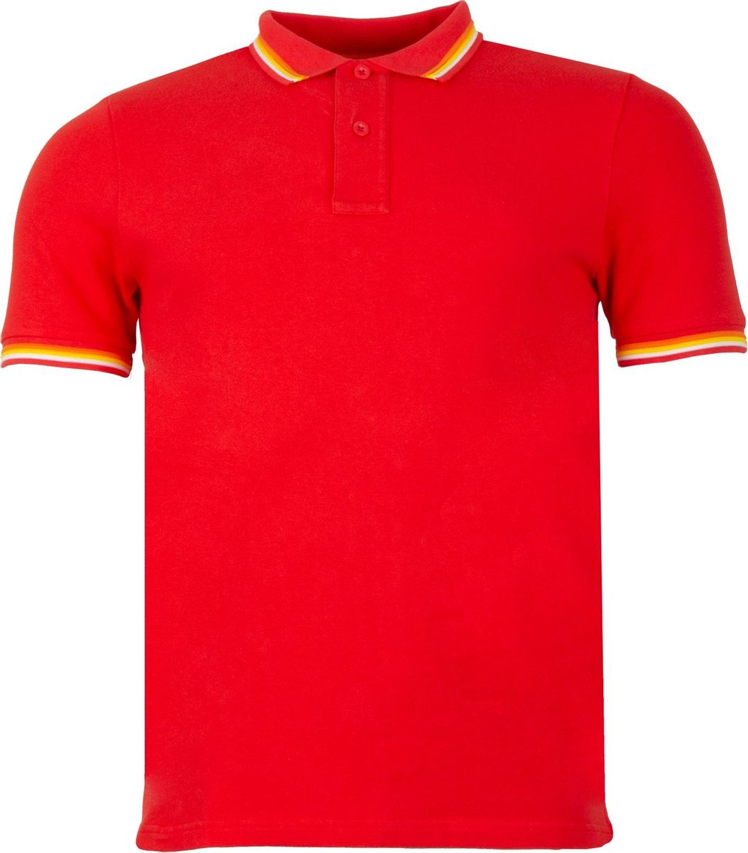 Sundek Sundek Brice Poloshirt - Mannen - rood - oranje - geel - wit