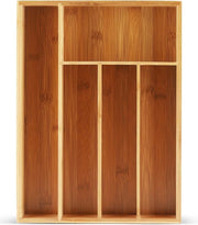 Edënbërg Bestekbak - Bamboe Hout -  26 x 35.5 x 5 cm - 5 Vaks