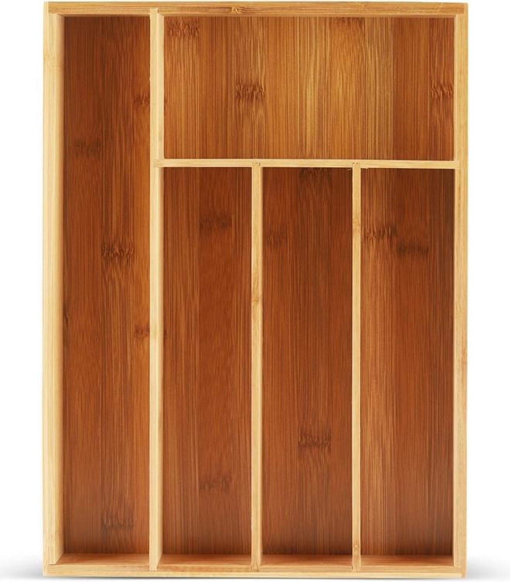 Edënbërg Bestekbak - Bamboe Hout -  26 x 35.5 x 5 cm - 5 Vaks