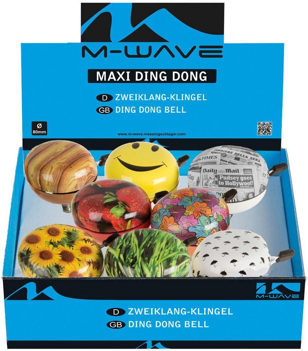 Fietsbel Ding-Dong ø80mm Sortie-kleur (8-stuks)