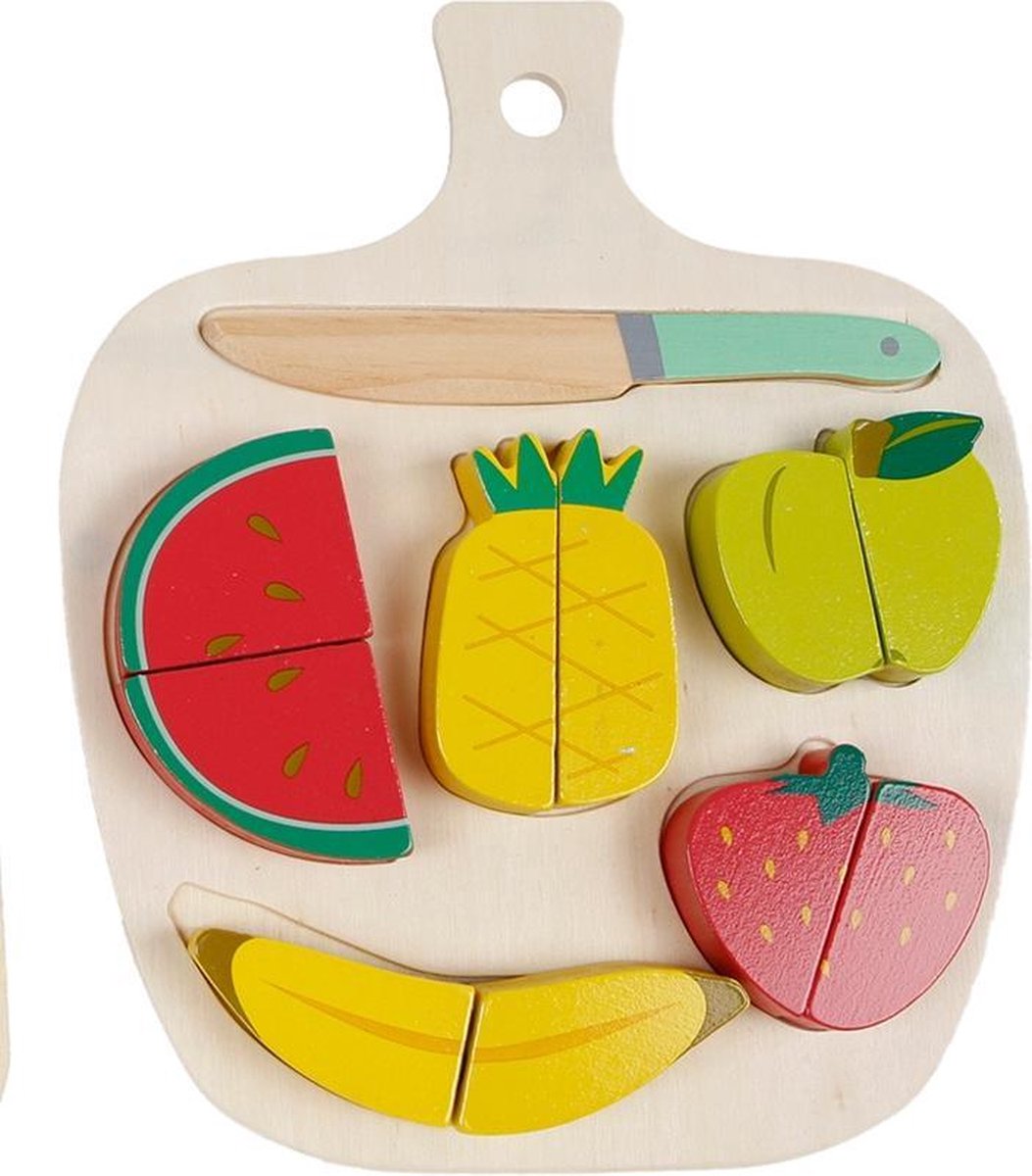 Toys Amsterdam Snijset Fruit Junior Hout 22 X 18 Cm 12-delig