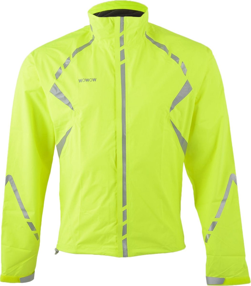 WOWOW Fietsjas Waterdicht 10000mm - Commuter Jacket Small - Unisex - geel/zilver