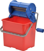 Professionele Dweilpers - Emmer met Wringer - 6L - Blauw/Rood