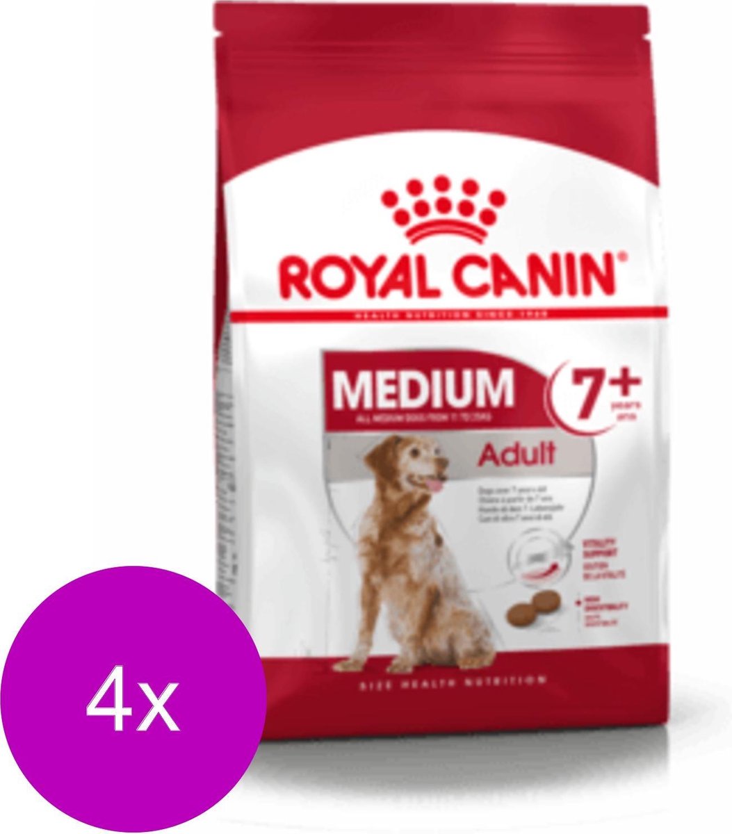 Royal Canin Shn Medium Adult 7plus - Hondenvoer - 4 x 4 kg