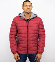 Enos Korte Jas Heren – Casual Jack – Rood - Maat: M