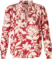 YESTA Jalisa Blouse - Port/Multi colour - maat 2(50)