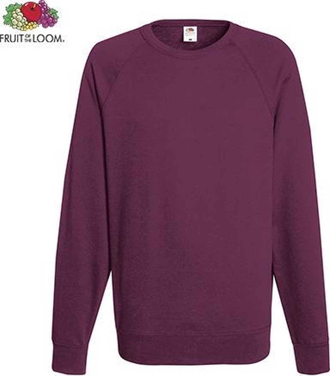 Fruit of the Loom sweater - ronde hals - maat S - heren - Kleur Burgundy