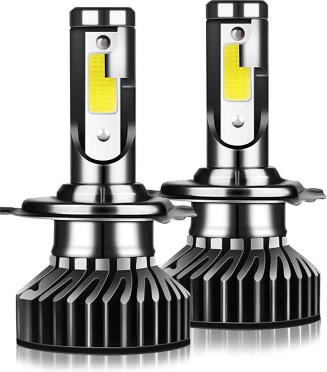 H4 LED 6500K Wit Dimlicht - Witte Koplampen (set) (Dimlicht - Mistlamp - Groot licht) Autolamp universeel - 12V - Auto verlichting - witte ledlampen - lampen - set van 2 stuks