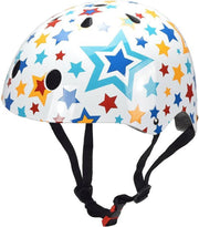 Kiddimoto - Stars - Small - Geschikt voor 2-6jarige of hoofdomtrek van 48 tot 52 cm - Skatehelm - Fietshelm - Kinderhelm - Mooie helm