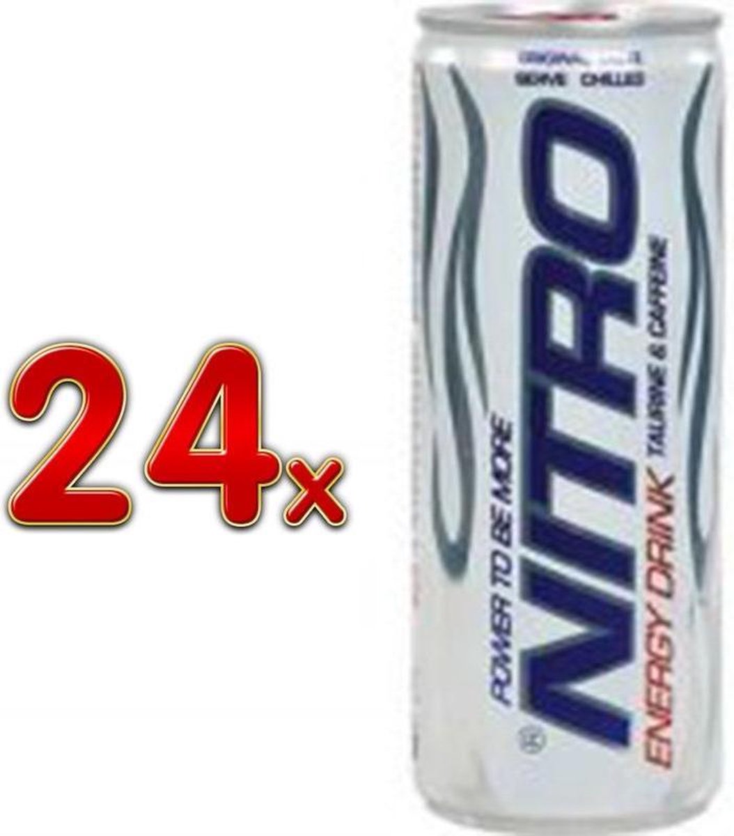 Nitro Energy Drink 24x250 ml blik - 50% Goedkoper Energy drink - Drank