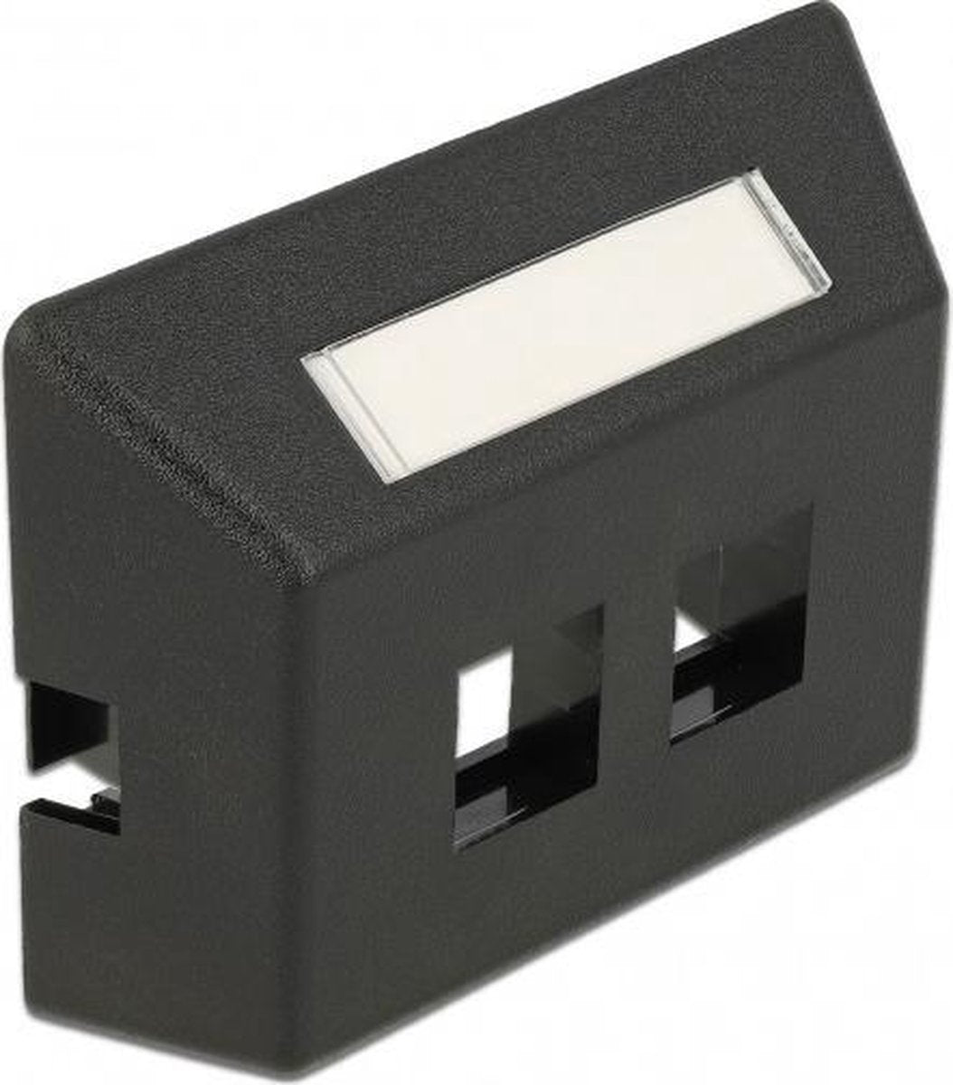 DeLOCK Meubel opbouw uitvoerdoos voor 2 Keystone modules / zwart