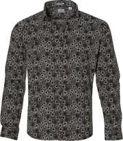 Dstrezzed Overhemd - Slim Fit - Bruin - 3XL Grote Maten