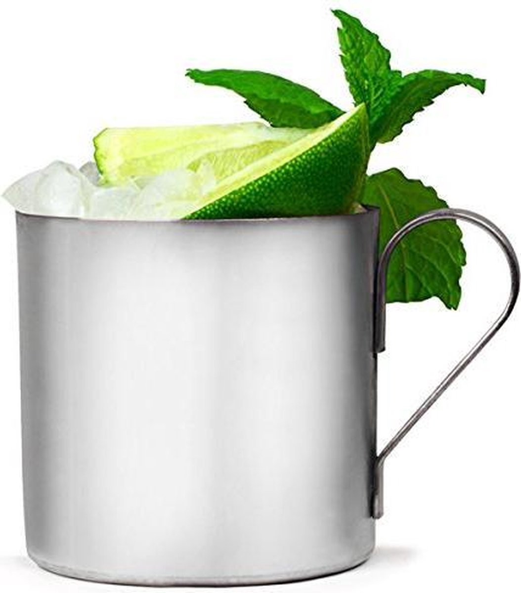 Roestvrijstalen Moscow Mule beker Arcoroc glas 350 ml | Unieke cocktailglas
