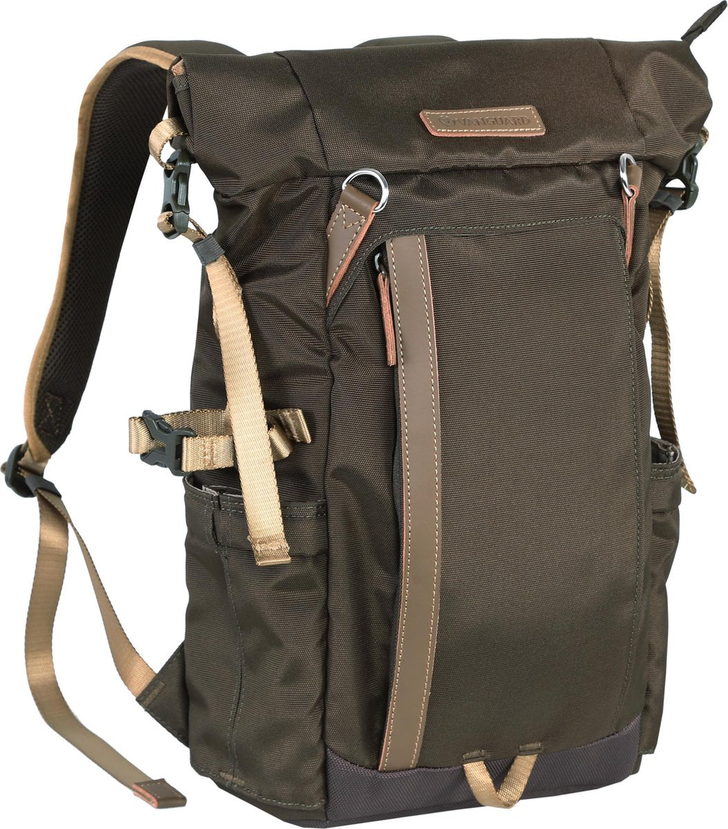 Vanguard VEO GO 37 M KG| Roltop Camera Rugtas | Systeem-Reflex | Tot 4 Lenzen | Kaki Bruin