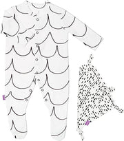 Snuz Baby Cadeau set - Wave Mono - Slaappakje en knuffeldoekje