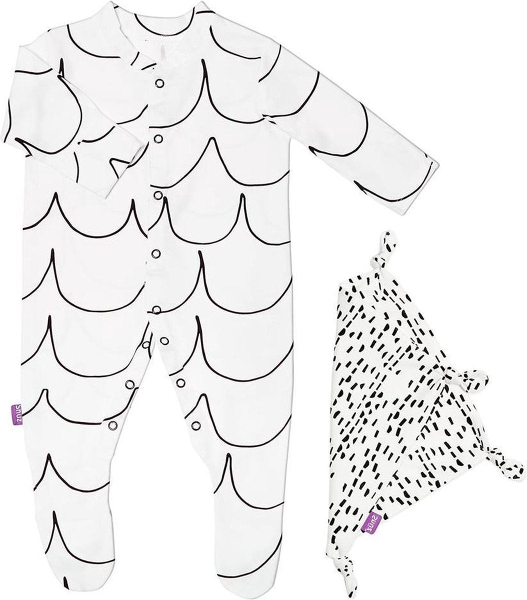 Snuz Baby Cadeau set - Wave Mono - Slaappakje en knuffeldoekje