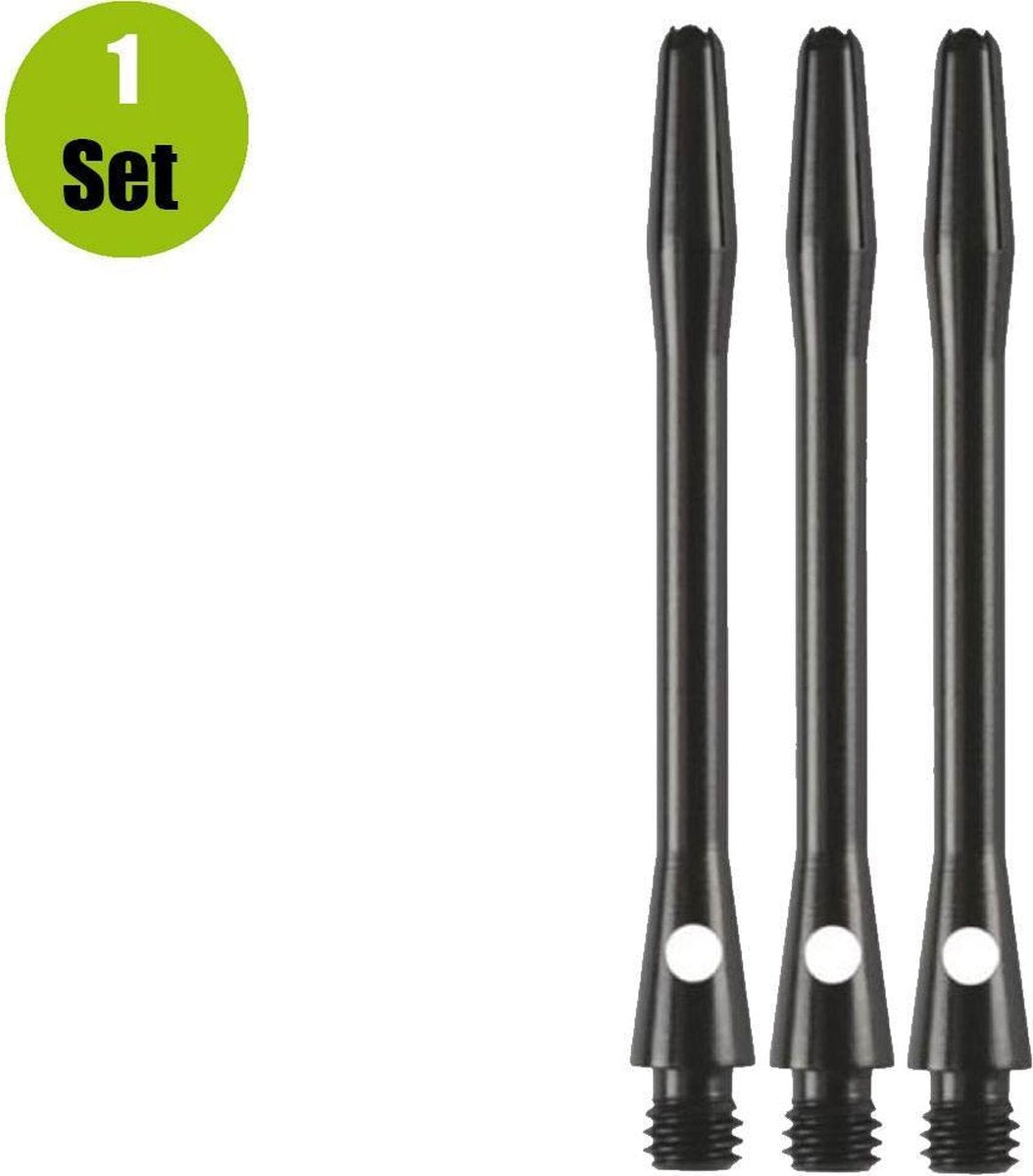 Aluminium Dart Shafts - Zwart - In Between - (1 Set)