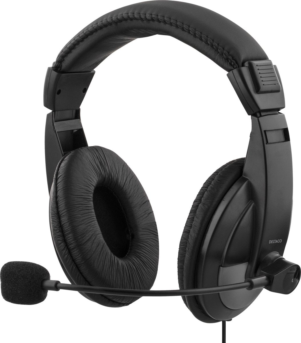 Deltaco - USB Headset - USB Stereo Headset - Volume regelaar - Headset met microfoon voor PC - Headset voor Thuiswerk