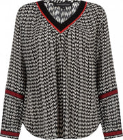 Wijde Top met Aztec print