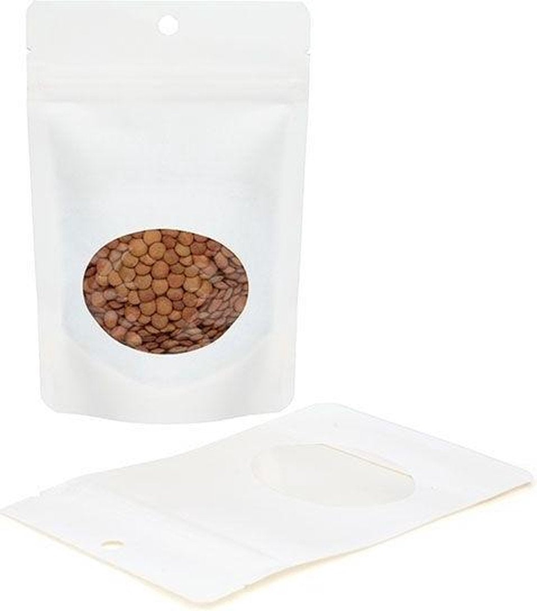 Eco Stazakken Kraft Wit 57 gram 102x60x152mm - 100 st