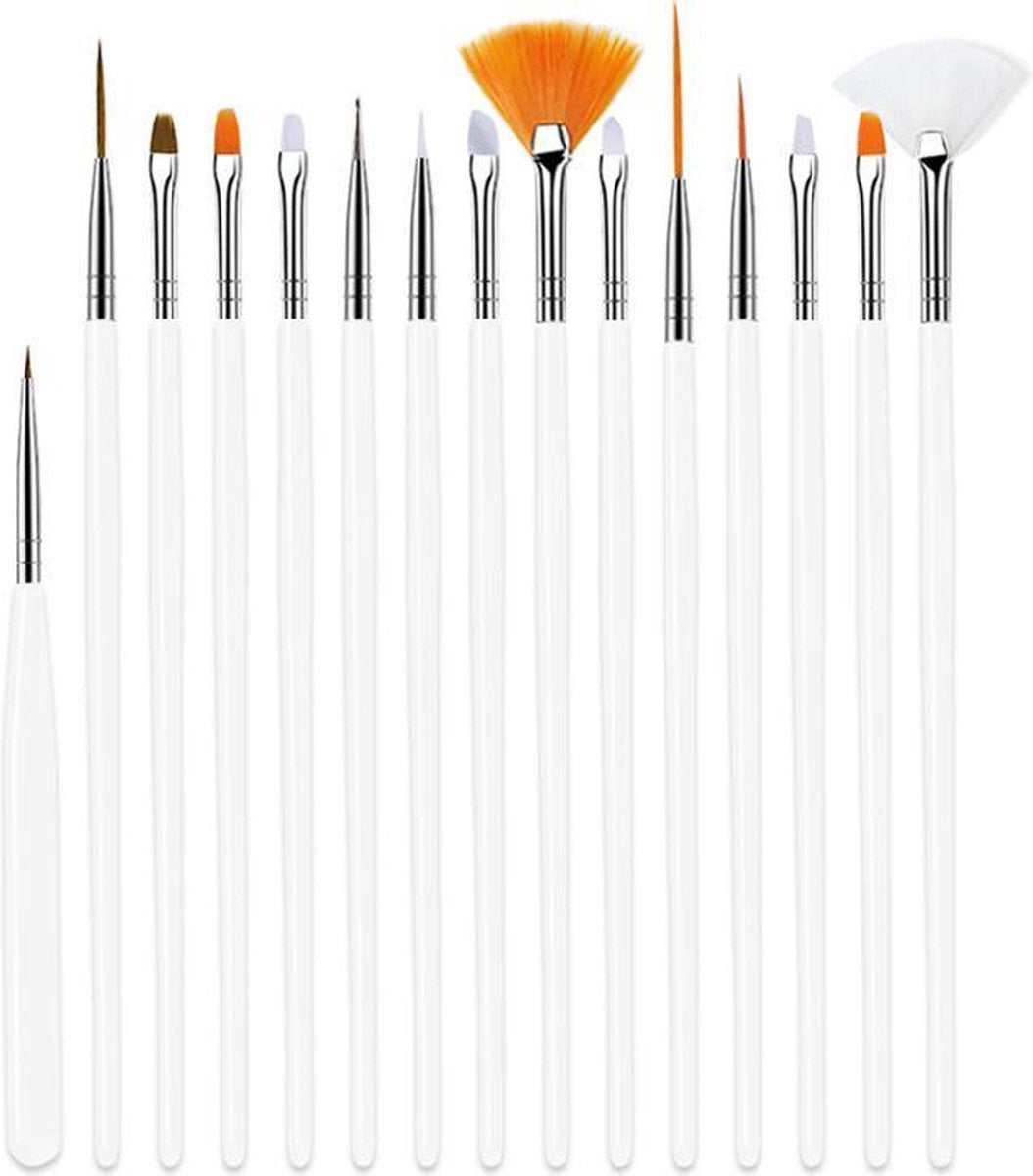QY Penselen modelbouw - extra fijn – 15 stuks - wit