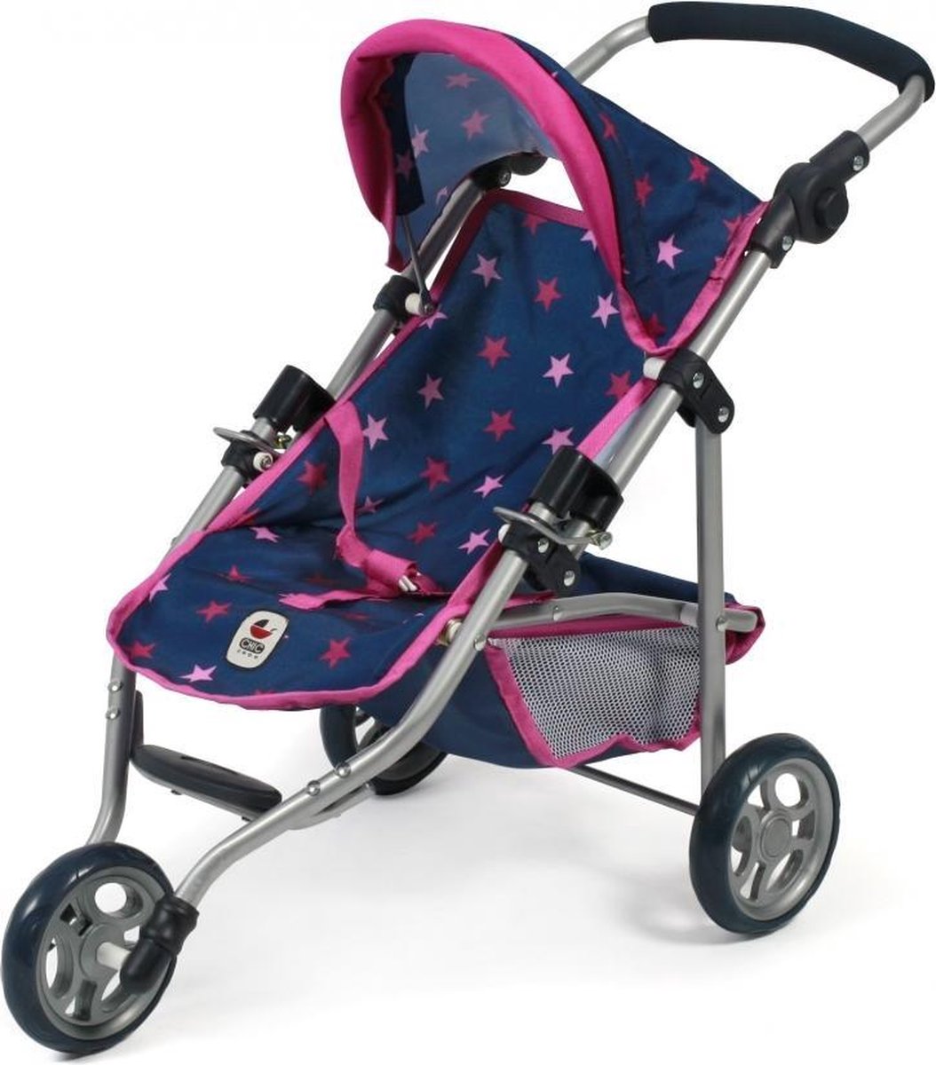 Bayer Chic poppenbuggy jogging Lola (blauw/roze/ster)