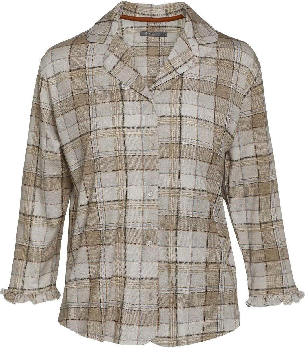 ESSENZA Delphine Beau Pyjama Top 3/4 Sleeve Almond - M