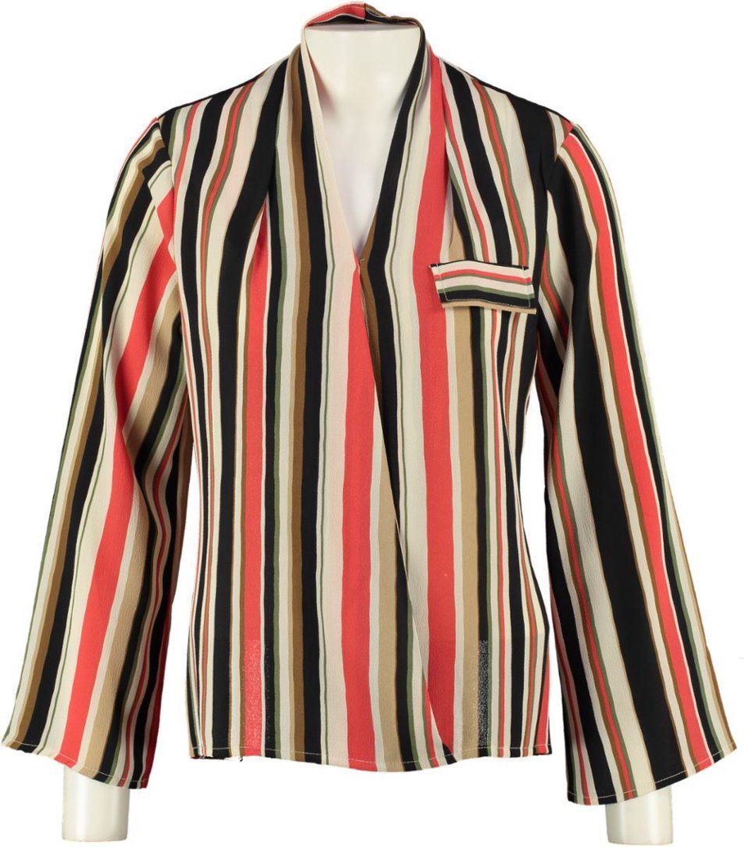 Signe nature gestreepte blouse 7/8e mouw - Maat 40