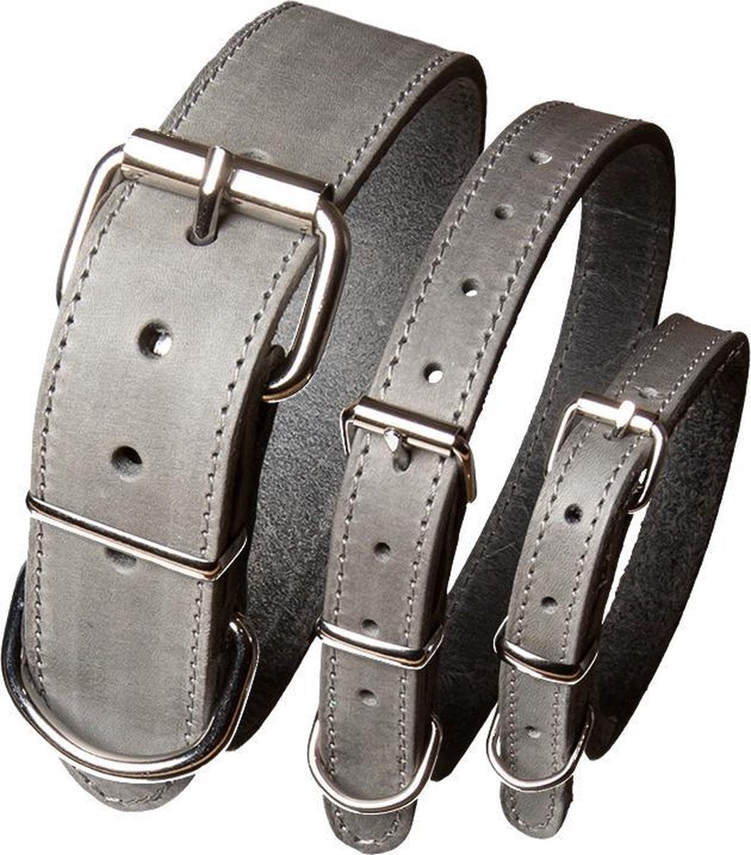 Habitat Halsband Vetleer Grijs 50x3