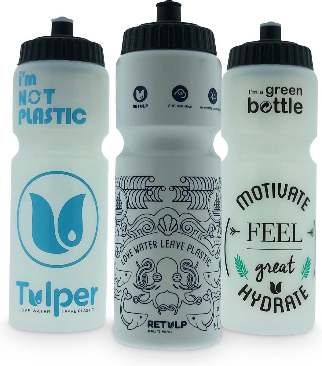Retulp Voordeelpakket Outdoor Sport Drinkfles - 750ML - Bio Bidon