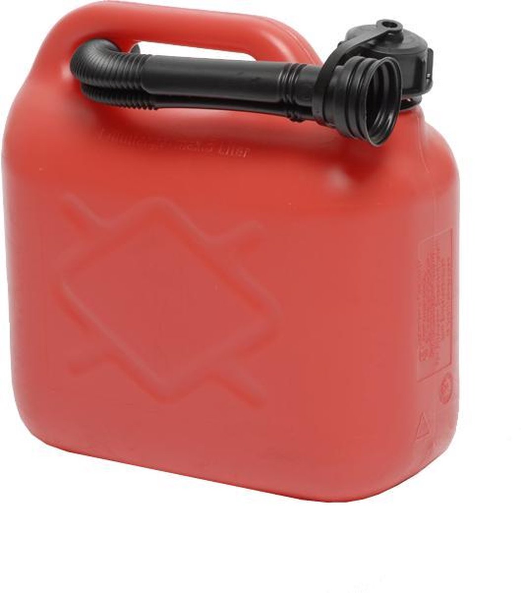 Travellife Benzine Jerrycan - Met Tuit - 5L - Rood