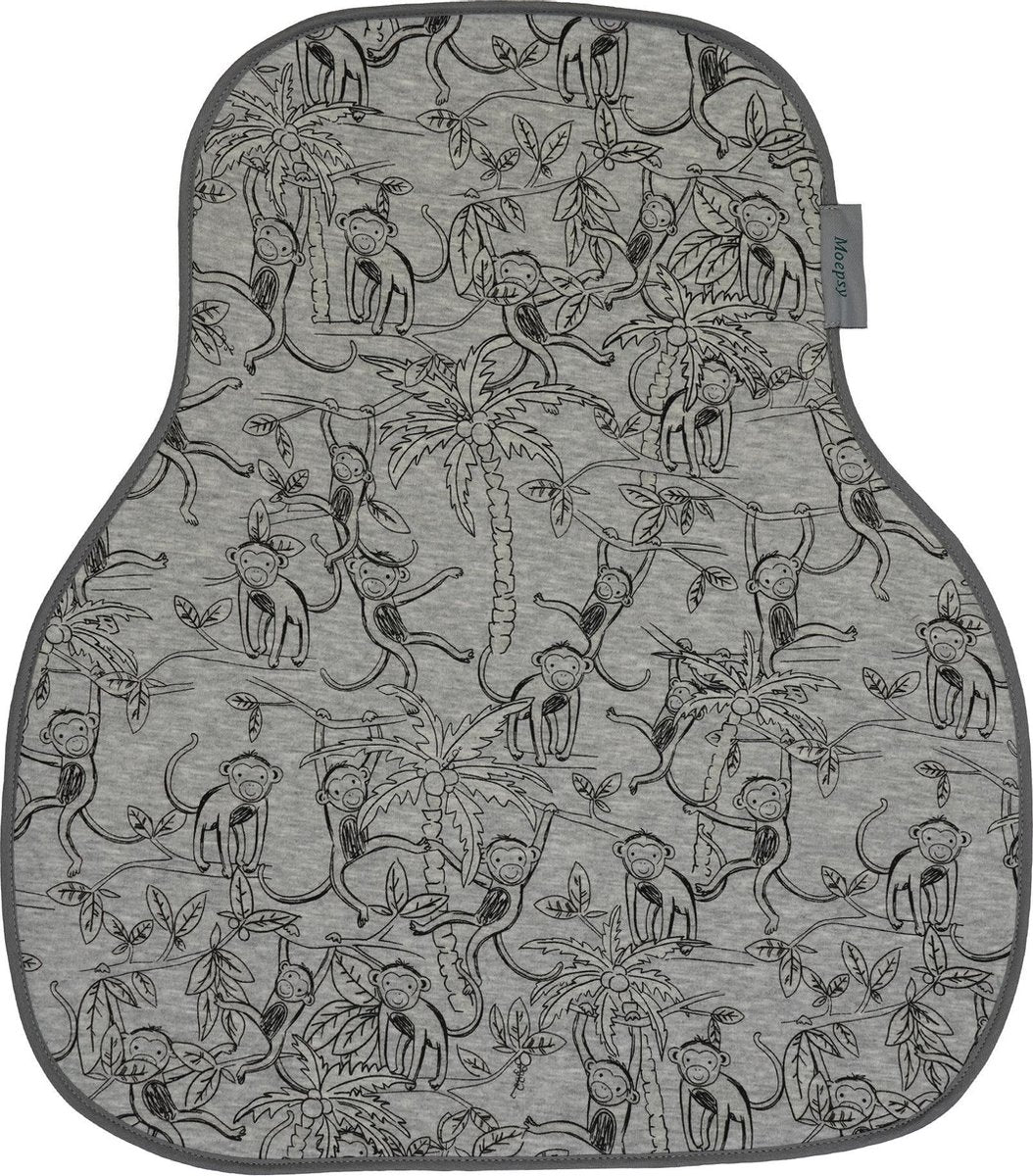 Moepsy waterdichte autostoelbeschermer 'Magic Stof Monkey Gray' universeel