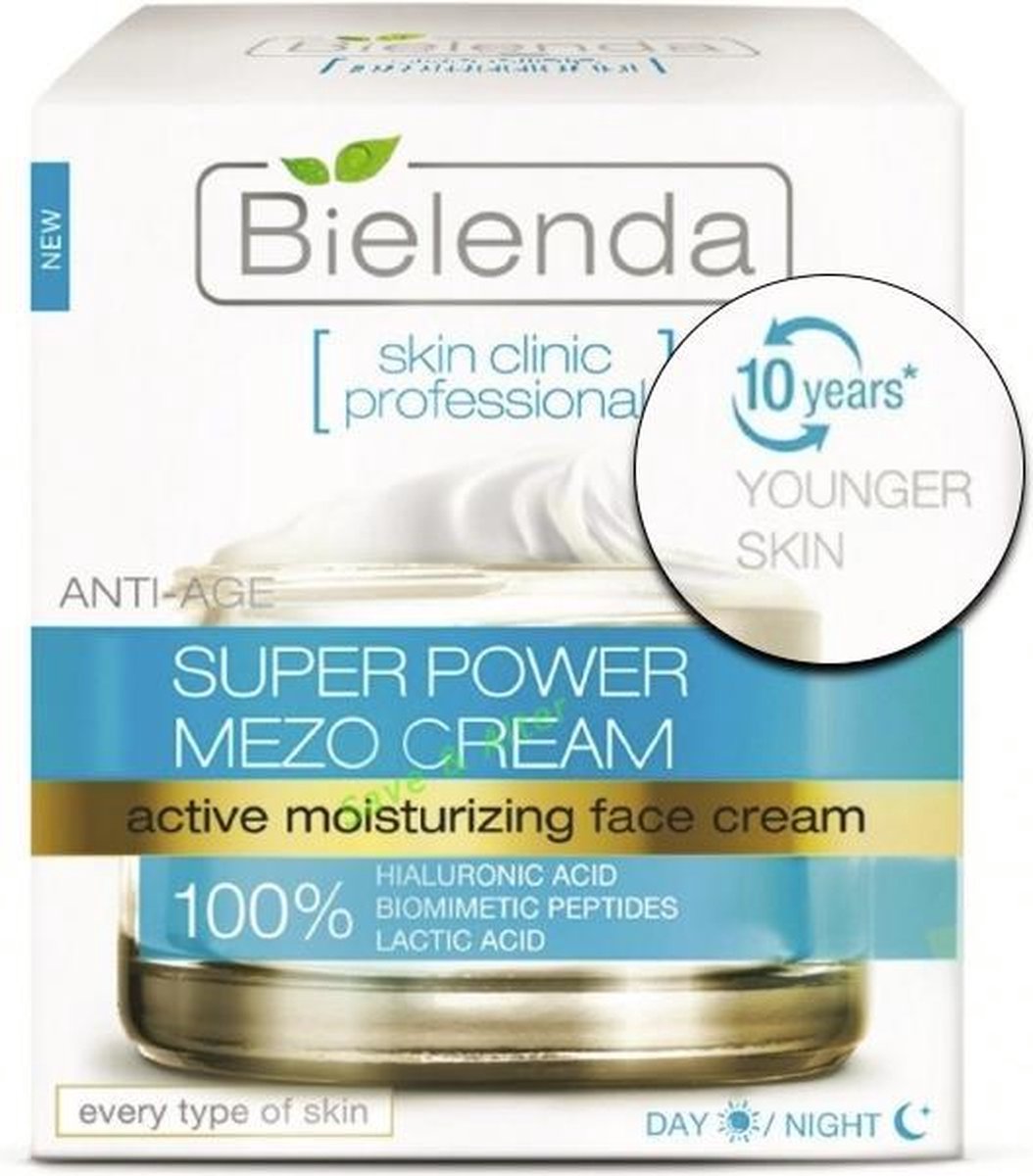 Bielenda Skin Clinic Prof. Meso Active Hydrating Anti Age Day & Night Cream - Day And Night Cream With Active Hyaluron - 50 Ml