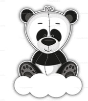 geboortebord panda op wolk 60 cm