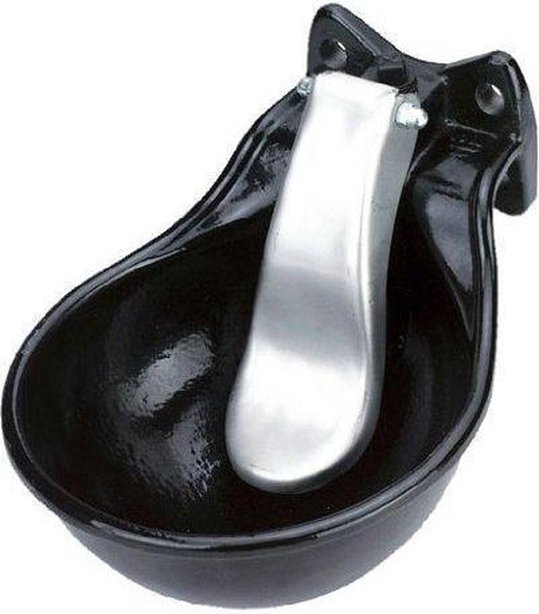 RelaxPets - Kerbl - Drinkbak - Paardendrinkbak - Waterbak - Metaal - Lepel - Paard - Zwart - 19x20cm