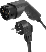 DELTACO EV-1226 e-Charge kabel - Schuko naar Type 2 - 5.5m - Zwart